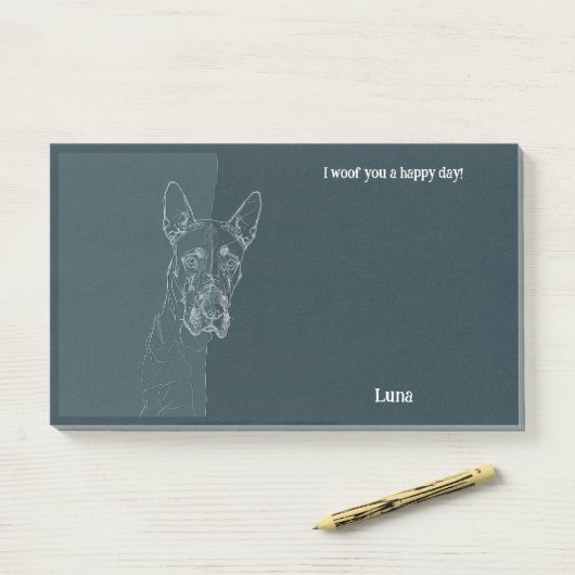 American Staffordshire Terrier Abstrakt Dog Name Post-it Klebezettel (Auf Schreibtisch)