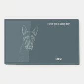 American Staffordshire Terrier Abstrakt Dog Name Post-it Klebezettel (Vorderseite)