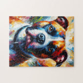 American Staffordshire Terrier Acrylic Art Print Puzzle (Horizontal)