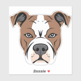 American Staffordshire Terrier Amstaff Dog Face Aufkleber