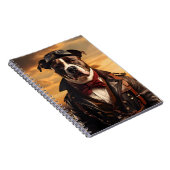 American Staffordshire Terrier Aviator Vintag Notizblock (Rechte Seite)