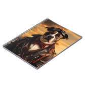 American Staffordshire Terrier Aviator Vintag Notizblock (Linke Seite)