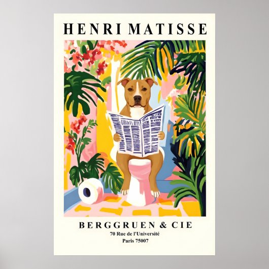 American Staffordshire Terrier Bathroom Print Poster (Vorne)