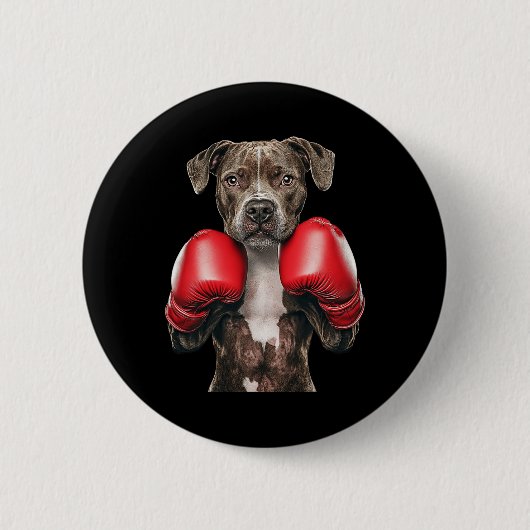 American Staffordshire Terrier Boxen  Button (Vorderseite)