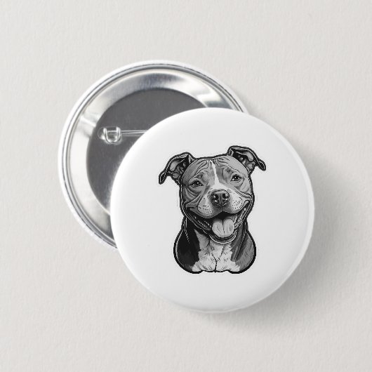 American Staffordshire Terrier Button (Vorne & Hinten)