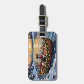 American Staffordshire Terrier Christmas Boat Gepäckanhänger (Vorderseite vertikal)