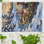 American Staffordshire Terrier Christmas Boat Geschirrtuch (Gefaltet)