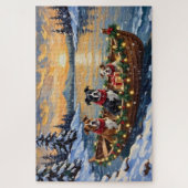 American Staffordshire Terrier Christmas Boat Puzzle (Vertikal)