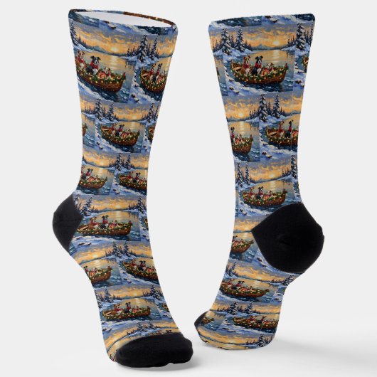 American Staffordshire Terrier Christmas Boat Socken (Gewinkelt)