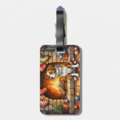 American Staffordshire Terrier Christmas Lights Gepäckanhänger (Rückseite vertikal)