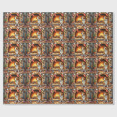 American Staffordshire Terrier Christmas Lights Geschenkpapier (Flach)