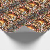 American Staffordshire Terrier Christmas Lights Geschenkpapier (Ecke)