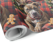 American Staffordshire Terrier Cozy Christmas Geschenkpapier (Rolleneckpunkt)