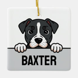 American Staffordshire Terrier Custom Amstaff Dog Keramikornament