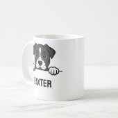 American Staffordshire Terrier Custom Amstaff Name Kaffeetasse (Vorderseite Links)
