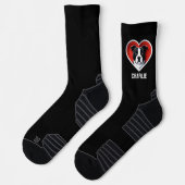 American Staffordshire Terrier Custom Text Amstaff Socken (Links)