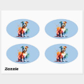 American Staffordshire Terrier Dog Ovaler Aufkleber (Blatt)