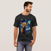 American Staffordshire Terrier Dog Starry Night Me T-Shirt (Vorne ganz)
