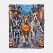 American Staffordshire Terrier Dogs Halloween Fleecedecke (Vorderseite)