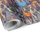 American Staffordshire Terrier Dogs Halloween Geschenkpapier (Rolleneckpunkt)