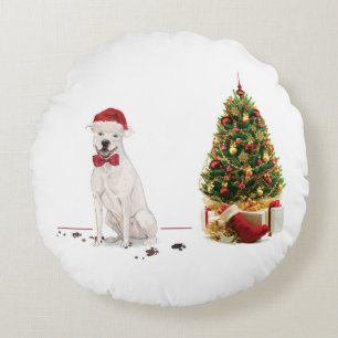 American Staffordshire Terrier Funny Christmas Dog Rundes Kissen