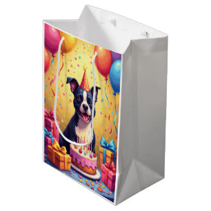 American Staffordshire Terrier Geburtstag Mittlere Geschenktüte
