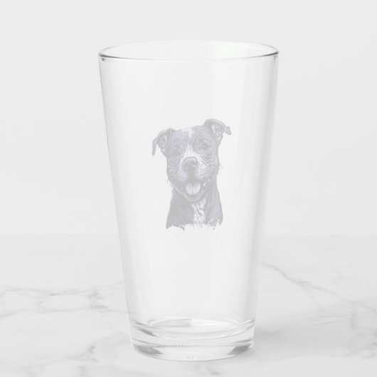 American Staffordshire Terrier Glas (Rückseite)
