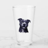 American Staffordshire Terrier Glas (Vorderseite)