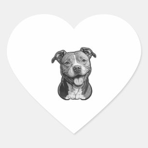 American Staffordshire Terrier Herz-Aufkleber