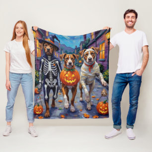 American Staffordshire Terrier Hunde Halloween Fleecedecke