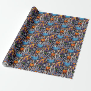 American Staffordshire Terrier Hunde Halloween Geschenkpapier