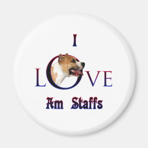 American Staffordshire Terrier I Liebe Magnet