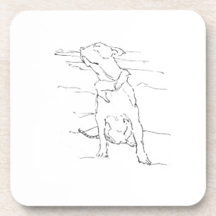 American Staffordshire Terrier Illustration Getränkeuntersetzer