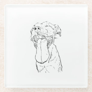 American Staffordshire Terrier Illustration Glasuntersetzer