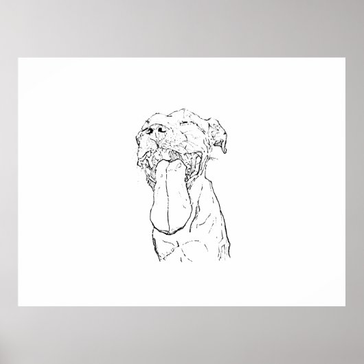 American Staffordshire Terrier Illustration Poster (Vorne)