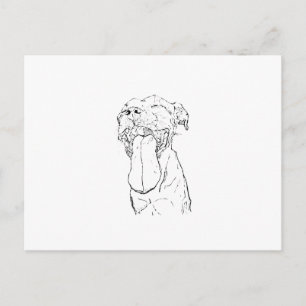 American Staffordshire Terrier Illustration Postkarte