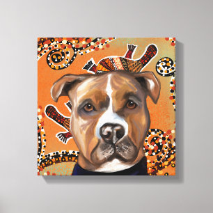 AMERICAN STAFFORDSHIRE TERRIER LEINWANDDRUCK