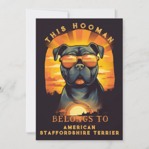 American Staffordshire Terrier Parent Personalisie Ankündigung