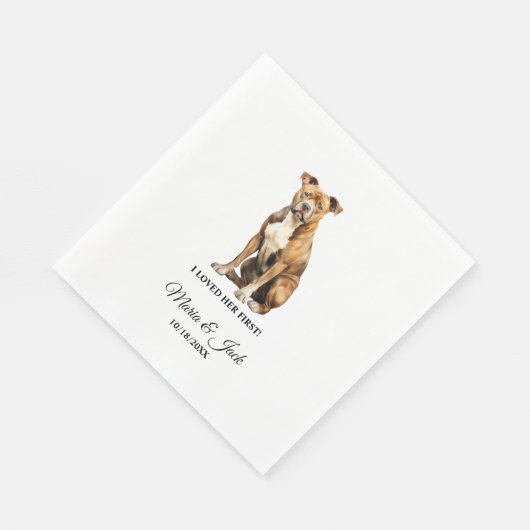 American Staffordshire Terrier Pet Cocktail Serviette (Ecke)