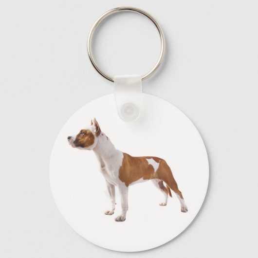 American Staffordshire Terrier  Puppy Dog Keychain Schlüsselanhänger (Vorderseite)