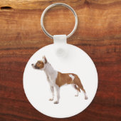 American Staffordshire Terrier  Puppy Dog Keychain Schlüsselanhänger (Vorderseite)