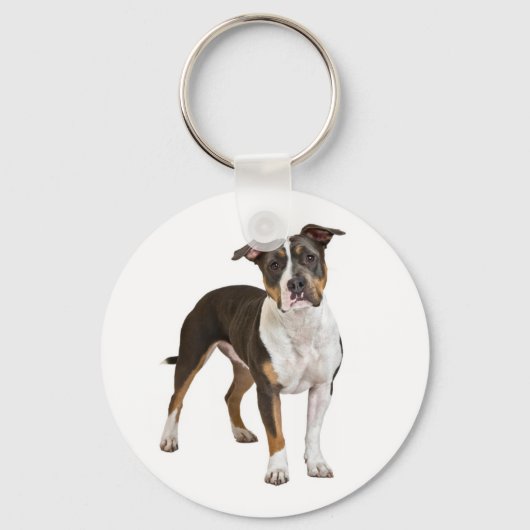 American Staffordshire Terrier  Puppy Dog Keychain Schlüsselanhänger (Vorderseite)