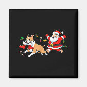 American Staffordshire Terrier Santa Claus Boots C Magnet (Vorne)