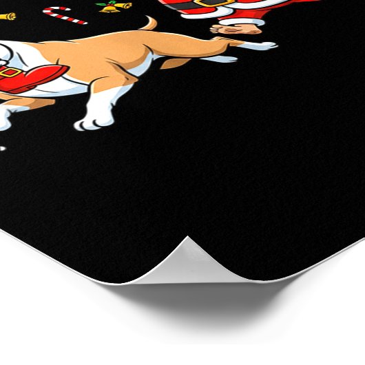 American Staffordshire Terrier Santa Claus Boots C Poster (Ecke)