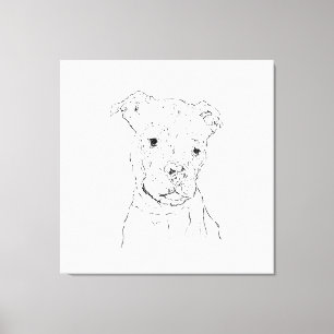 American Staffordshire Terrier Tintenwandkunst Leinwanddruck