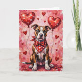 American Staffordshire Terrier Valentinstag Hund Karte (Vorderseite)