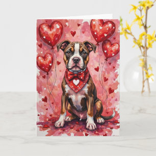 American Staffordshire Terrier Valentinstag Hund Karte