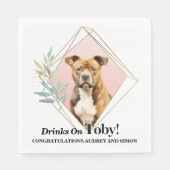 American Staffordshire Terrier Wedding Napkins Serviette (Vorderseite)