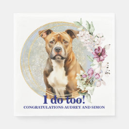 American Staffordshire Terrier Wedding Napkins Serviette