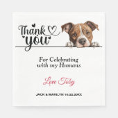 American Staffordshire Terrier Wedding Serviette (Vorderseite)